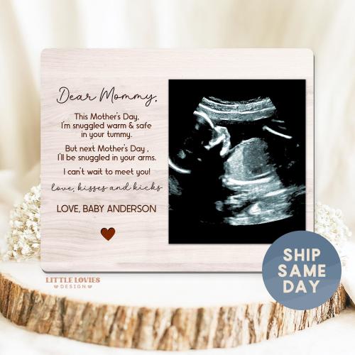 Mother’s Day Gift For Mom-To-Be, Custom Ultrasound Keepsake, First Mother's Day Gift (BO-MOM1)