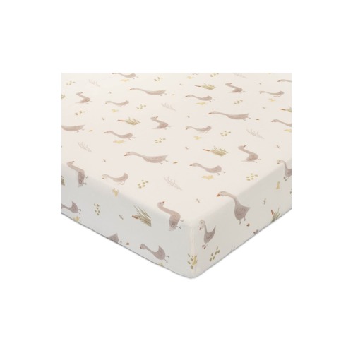 Goose Fitted Cotton Crib Sheet