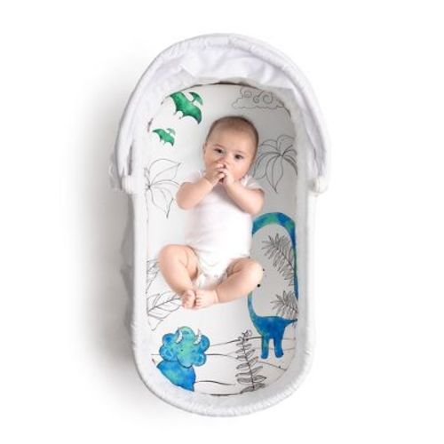 JumpOff Jo Hypoallergenic Fitted Bassinet Sheet for Baby Boys & Girls - Rectangular, Hourglass & Oval Crib Compatible, Soft, Breathable, Machine Washable