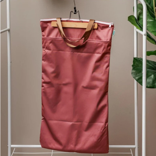 Large Zipper Hanging Wet Bag, Laundry Bag with Handles