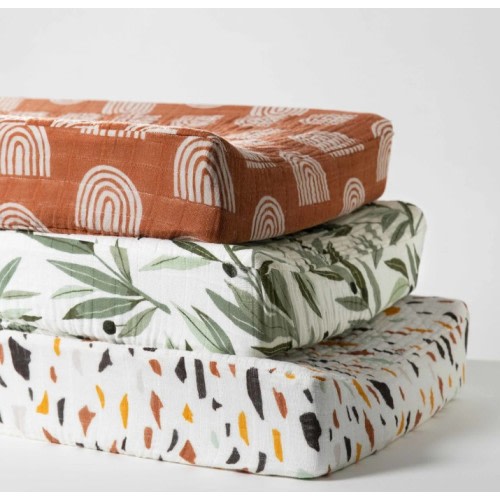 Babyletto Quilted Changing Pad Cover in GOTS Certified Organic Muslin Cotton