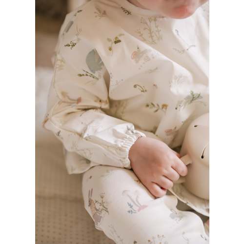 Water Repellent Baby Smock - Stripes Away Pebble Grey – Pehr