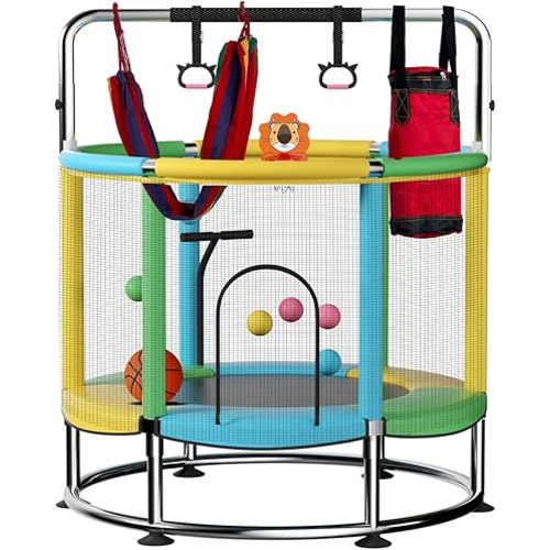 55" Trampoline for Kids,Indoor&Outdoor Toddler Trampoline