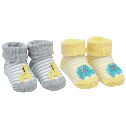 Gerber 2 Pack Assorted Pattern Bootie Socks