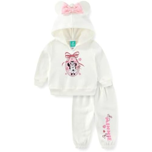 Disney Minnie Mouse Baby Girls Hoodie and Pants 2 Piece Set for Newborn and Infant