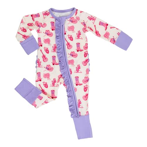 LollyBanks Baby Pajamas for Girls, Viscose from Bamboo Infant Romper