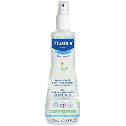 Mustela Baby Hair Styler & Skin Freshener - with Natural Avocado & Chamomile Water - Vegan & Hypoallergenic - 6.76 fl. oz.