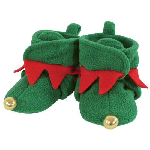 Hudson Baby Infant Baby Cozy Fleece Booties, Elf, 0-6 Months
