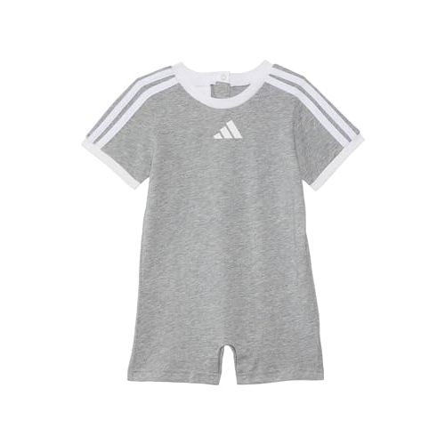 adidas Baby Boys Short Sleeve 3-stripe Shortie Romper