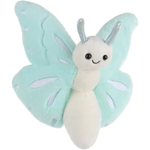 Apricot Lamb Blue Butterfly Plush Stuffed Animals for Kids, Soft Cute Plush Toys for Baby Girl and Boy, Fluffy Blue Butterfly Blue