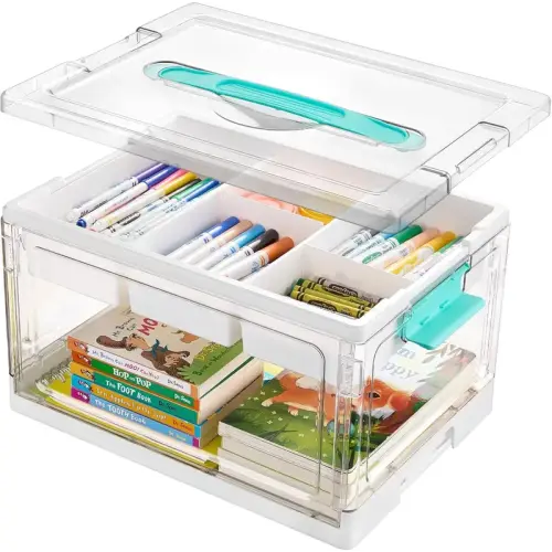 【2 Pack】Vtopmart 24QT Clear Plastic Craft Organizers and Storage - TikTok Shop