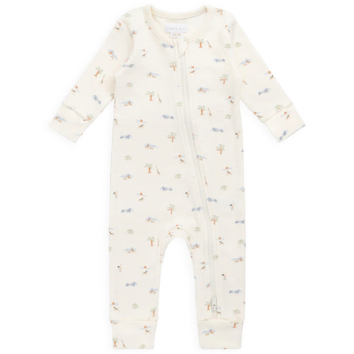 Organic Cotton Jude Onepiece - Savannah Animals Tofu – Jamie Kay USA