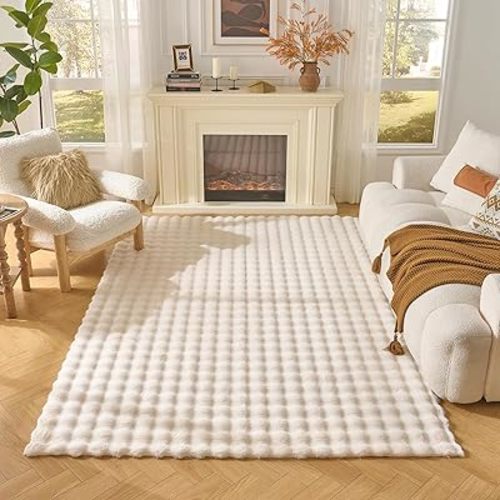 Lotus Karen Washable Area Rug, 3D Bubble Rug for Nursery