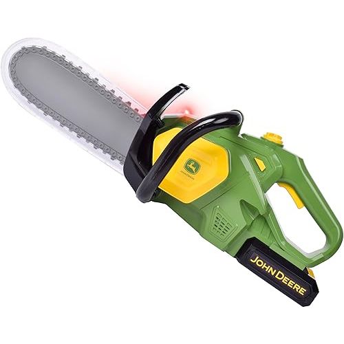 John Deere Chainsaw Toy - Lights & Sounds, Pretend Play - Ages 3+
