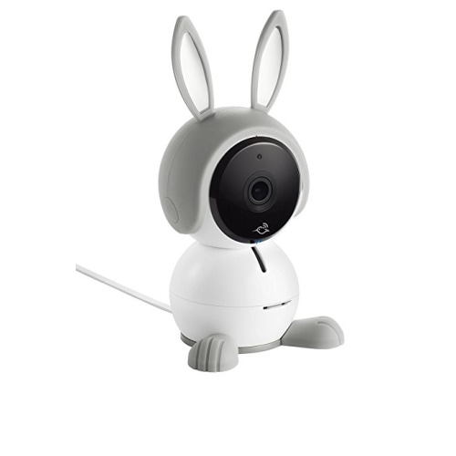 Arlo Baby by NETGEAR Smart WiFi Baby Monitor Camera 1080P HD with 2-way Audio, Night Vision, Air Sensors, Lullaby Player, Night Light, Works with Amazon Alexa, HomeKit (ABC1000) - Arlo Baby Camera - Arlo Baby Camera w/ Grey Bunny Ears