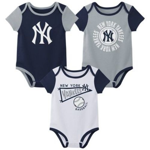 MLB New York Yankees Newborn 3-pack Bodysuits - 0-3M