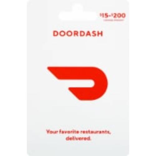 DoorDash $15-$200 Gift Card – Activate and add value after Pickup, $0.10 removed at Pickup