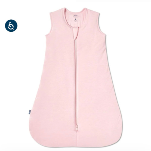 HALO - 1.5 TOG supersoft bamboo wearable blanket, double zipper sleeping bag with weighted feel - pink