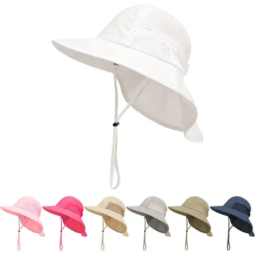 Baby Sun Hat with Neck Flap for Sun Protection Toddler Beach Hat UPF 50+ Outdoors 0-6 Years Boys Girls
