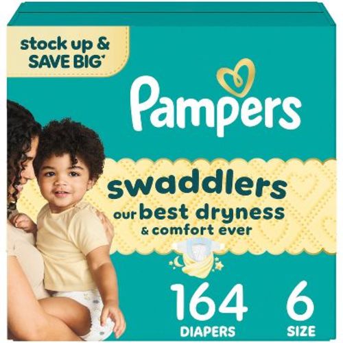 Pampers Swaddlers Sensitive Disposable Diapers Massive Pack - Size 4 - 164ct