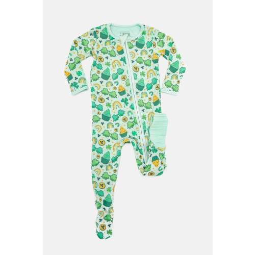 Soft & Stretchy Zipper Footie - St. Patrick's Day