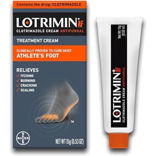 Lotrimin AF Cream for Athlete's Foot, Clotrimazole 1% Antifungal Treatment, Clinically Proven Effective Antifungal Treatment of Most AF, Jock Itch and Ringworm, Cream, .53 Ounce (15 Grams)
