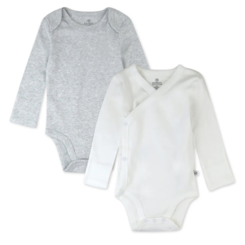 2-Piece Long Sleeve Organic Cotton Bodysuit & Side Snap Bodysuit | Honest Baby Clothing