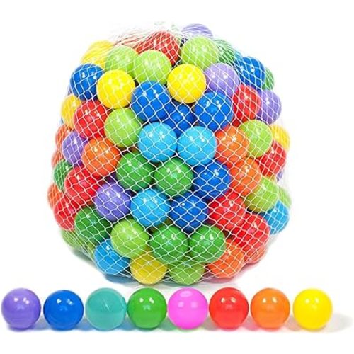 Playz Crush Proof Ball Pit Balls 200 Count, Plastic Balls for Ball Pit