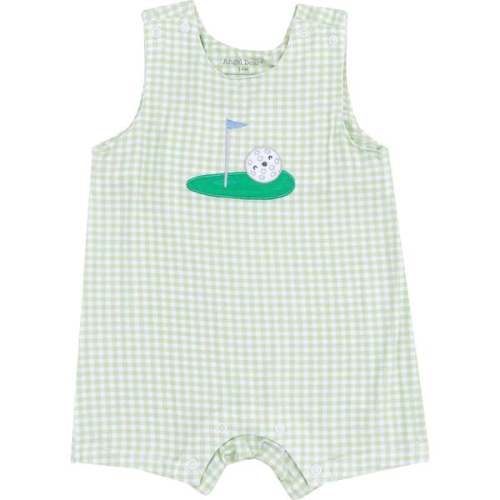 Sleeveless Shortie Romper - Golf Applique, Green - Angel Dear | Maisonette