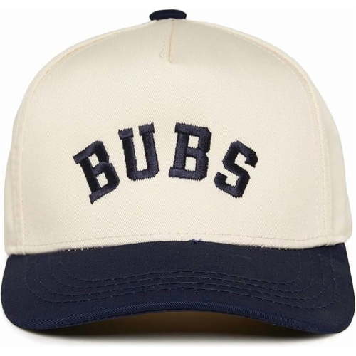 Funky Junque Kids Trucker Hat Baseball Cap - Two Tone Vintage Baby Baseball Cap, Infant Baseball Hat, Toddler Snapback Hat - Bubs - Navy/Beige (X-Small - 0-12 Months)