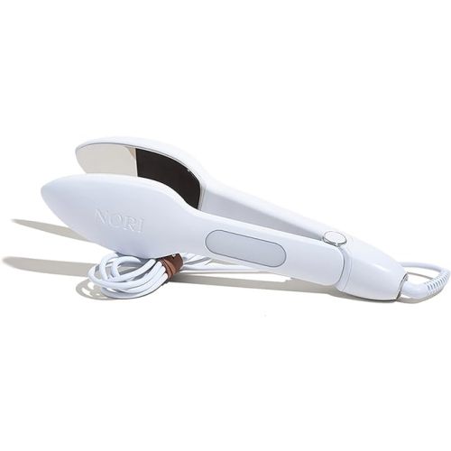 NORI Press Iron & Steamer for Clothes | Lightweight Compact Travel Steamer & Iron, Dual-Voltage, Easy to Use with 6 Fabric Settings & 8ft Cord | Steam for Additional Wrinkle Removing Power | White