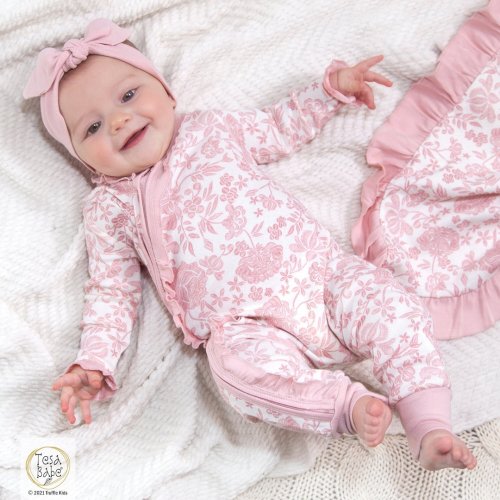 Newborn Girl Coming Home Outfit, 100% Cotton Baby Girl Hospital Outfit, Baby Girl Clothes, Pink Floral Playsuit, Tesa Babe