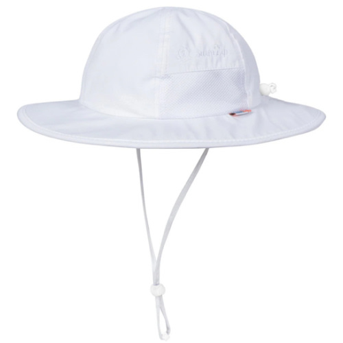 Kids Wide Brim Sun Hat "Fun Sun Day Play Hat" - White