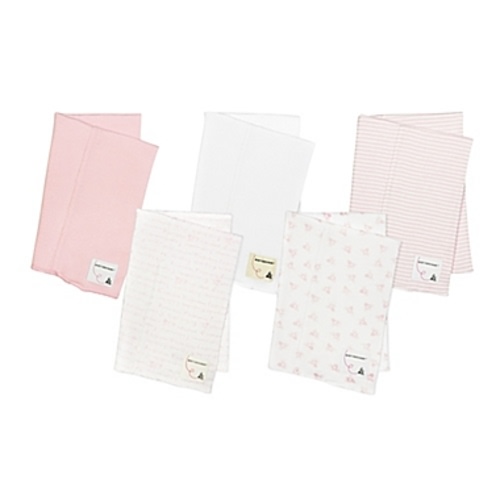 Burt's Bees Baby® 5-Pack Organic Cotton Burp Cloths in Pink