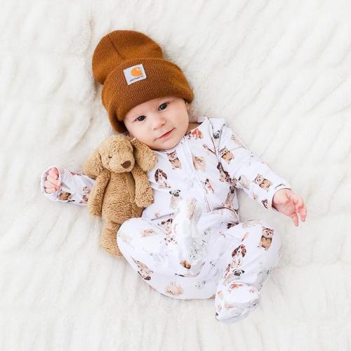 6-9 MO Puppy Love Zipper Footie
