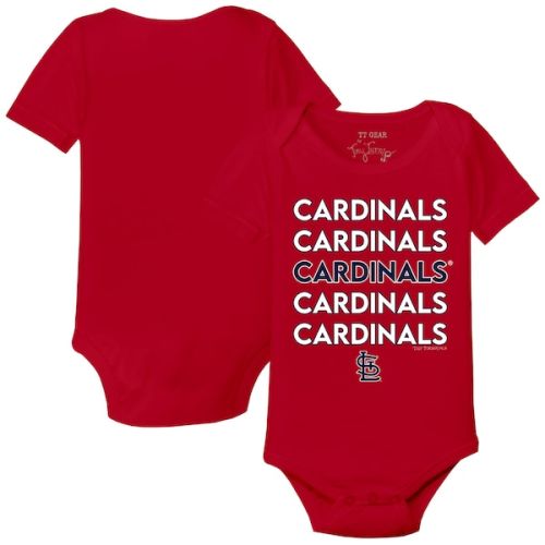 Infant St. Louis Cardinals Tiny Turnip Red Stacked Bodysuit