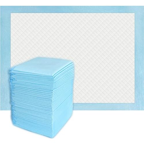 50 Count Super Absorbency Disposable Underpads, Leakproof Quick Drying Disposable Pads for Baby, Puppy and Adults, Disposable Changing Pads for Baby, Disposable Diaper Changing Pads, 17 x 13, Blue