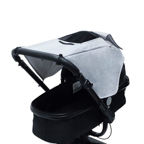Stroller Sun Shade Universal Baby Stroller Cover for Sun Blackout Cover (0-6m) Sunshade Visor Wind Cover Blocks Sun's Rays - Gray
