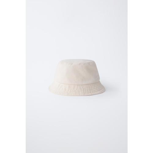 CONTRAST STITCH BUCKET HAT - Ecru / Marl | ZARA United States