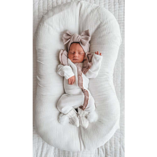 Coconut and Mauve Waffle Onesie