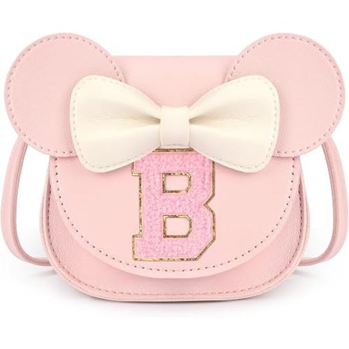mibasies Toddler Purse Girl Gifts: Girls Birthday Gifts for 3-8 - Toys for Ages 2-4 Purse, Pink, Letter B