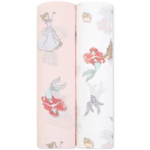Baby Girls Mermaid Muslin Swaddles, Pack of 2