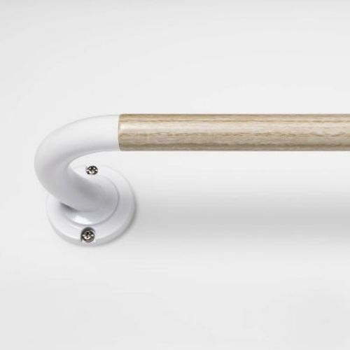Blackout Kids' Curtain Rod Natural Wood/White - Pillowfort™
