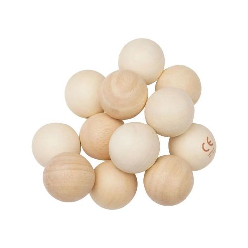 Manhattan Toy Natural Classic Baby Beads Wood Rattle, Teether, and Clutching Toy