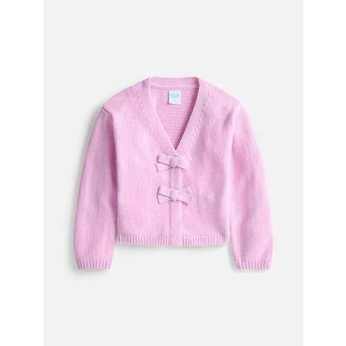 Wonder Nation Toddler Girls' Bow Front Cardigan Sweater with Long Sleeves, Sizes 12M- 5T