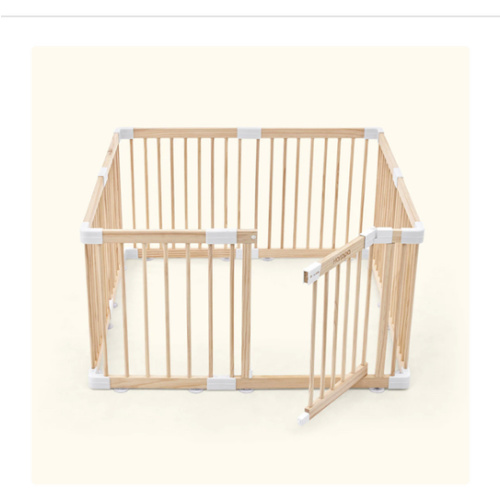 HARPPA Grovi Wooden Baby Gate Playpen | Non-Toxic Foldable DIY Adjustable Play Yard for Infants & Toddlers – Natural Finish Baby Fence for Small & Large Spaces