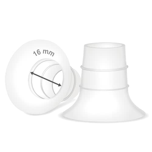 Maymom 16 mm Flange Insert Compatible with Elvie Single/Double Electric, Elvie Stride Cup (24mm), Compatible with Medela PersonalFit Flex Shield, Not Original Elvie Replacement Parts