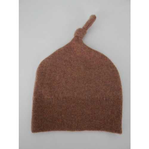 Recycled Brown Cashmere Baby Hat 12-24 months