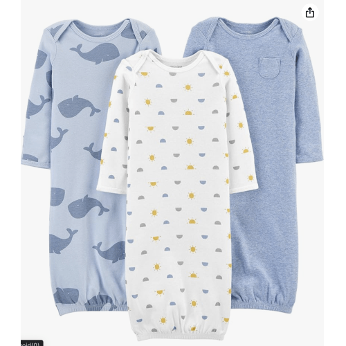 Simple Joys by Carter's baby-boys 3-pack Cotton Sleeper Gown