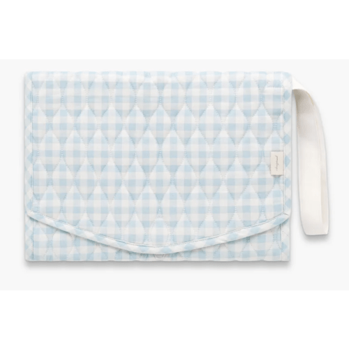 Portable Changing Pad - Blue Gingham | Gooselings